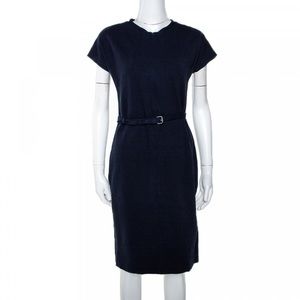 Diane von Furstenberg Navy Blue Belted Dress